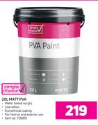 Simple Choice 20Ltr Matt PVA