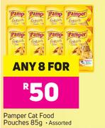 Pamper Cat Food Pouches Assorted-For Any 8x85g