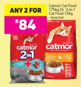 Catmor Cat Food 1.75kg Or 2-In-1 Cat Food 1.5kg Assorted-For Any 2