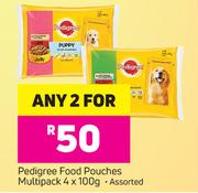 Pedigree Food Pouches Multipack Asssorted-For Any 2 x 4x100g 