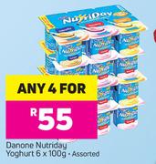 Danone Nutriday Yoghurt Assorted-For Any 4 x 6x100g