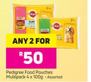 Pedigree Food Pouches Multipack Assorted-For Any 2 x 4X100g 