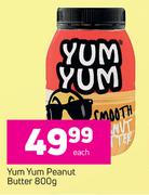 Yum Yum Peanut Butter-800g Each