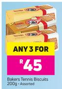 Bakers Tennis Biscuits Assorted-3x200g