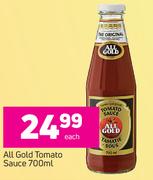 All Gold Tomato Sauce-700ml Each