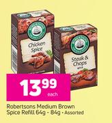 Robertsons Medium Brown Spice Refill Assorted-64g-84g Each