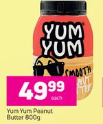 Yum Yum Peanut Butter-800g Each