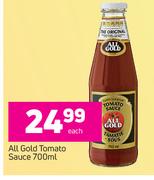 All Gold Tomato Sauce-700ml Each