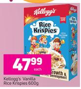 Kellogg's Vanilla Rice Krispies-600g Each