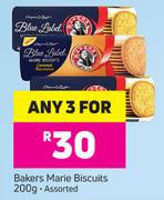Bakers Marie Biscuits Assorted-For Any 3 x 200g