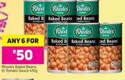 Rhodes Baked Beans in Tomato Sauce-For Any 6 x 410g