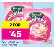 Beacon Mallows Assorted-For 2 x 400g