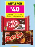Nestle Chocolate Slabs Assorted-For Any 2 x 135g