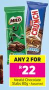 Nestle Chocolate Slabs Assorted-For Any 2 x 80g
