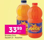 Brokes Oros Squash Assorted- 2ltr Each