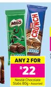 Nestle Chocolate Slabs Assorted-For Any 2 x 80g