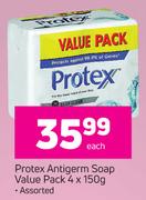 Protex Antigerm Soap Value Pack-4x150g