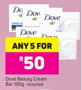 Dove Beauty Cream Bar Assorted-For Any 5 x 100g