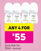 Dove Roll On Assorted-4 x 50ml