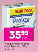 Protex Antigerm Soap Value Pack Assorted-4 x 150g Each