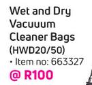 Hoover Wet & Dry Vacuum Cleaner Bags HWD20/50