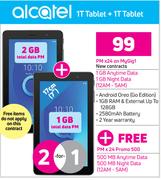 Alcatel 1T Tablet +1T Tablet-On My Gig 1 & On Promo 500