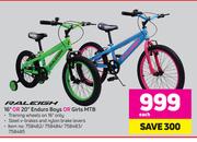 Raleigh 16" Or 20" Enduro Boys Or Girls MTB-Each