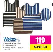 Waltex 3 Piece Bathmat Sets-Per Set