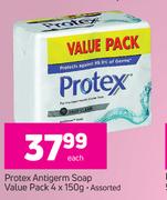 Protex Antigerm Soap Value Pack Assorted-4 x 150g Each