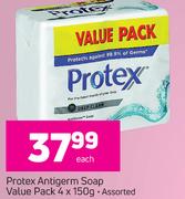 Protex Antigerm Soap Value Pack Assorted-4x150g Each
