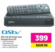 DSTV HD S6 Single View Decoder DSD4138