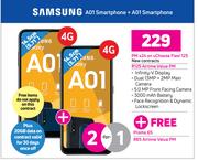 2 x Samsung A01 Smartphone 4G-On uChoose Flexi 125 + On Promo 65
