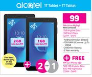 2 x Alcatel 1T Tablet-On My Gig 1 + On Promo 500