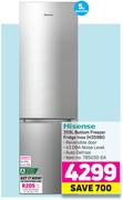 Hisense 359Ltr Bottom Freezer Fridge (Inox) H359BI