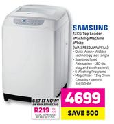 Samsung 13kg Top Loader Washing Machine (White) WA13F5SUWW/FAA