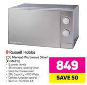 Russell Hobbs 20Ltr Manual Microwave (Silver) RHMA23L