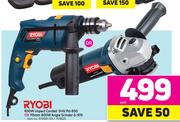 Ryobi 650W Impact Corded Drill Pd-650 Or 115mm 900W Angel Grinder G-915-Each
