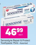Sensodyne Repair & Protect Toothpaste Assorted-75ml Each