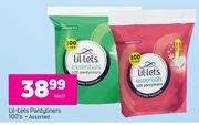 Lil-Lets Pantyliners Assorted-100's Each