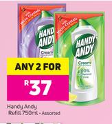 Handy Andy Refill Assorted-2 x 750ml