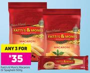 Fatti's & Moni's Macaroni Or Spaghetti-For Any 3 x 500g