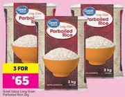 Great Value Long Grain Parboiled Rice-For 3 x 2kg