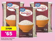 Great Value Long Grain Parboiled Rice-For 3x2kg