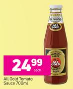All Gold Tomato Sauce-700ml Each