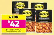 Koo Baked Beans In Tomato Sauce-4 x 410g
