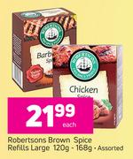 Robertsons Brown Spice Refills Large Assorted-120g/168g Each