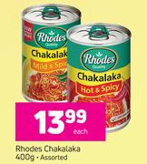 Rhodes Chakalaka Assorted-400g Each