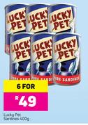 Lucky Pet Sardines-For 6x400g 