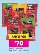 Ol'Roy Semi Moist Dog Treats Assorted-For Any 5x120g