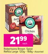 Robertsons Brown Spice Refils Large Assorted-120g/168g Each